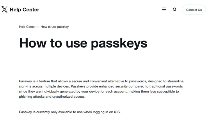 城关苹果维修店铺分享iOS用户如何通过通行密钥(Passkey)登录 